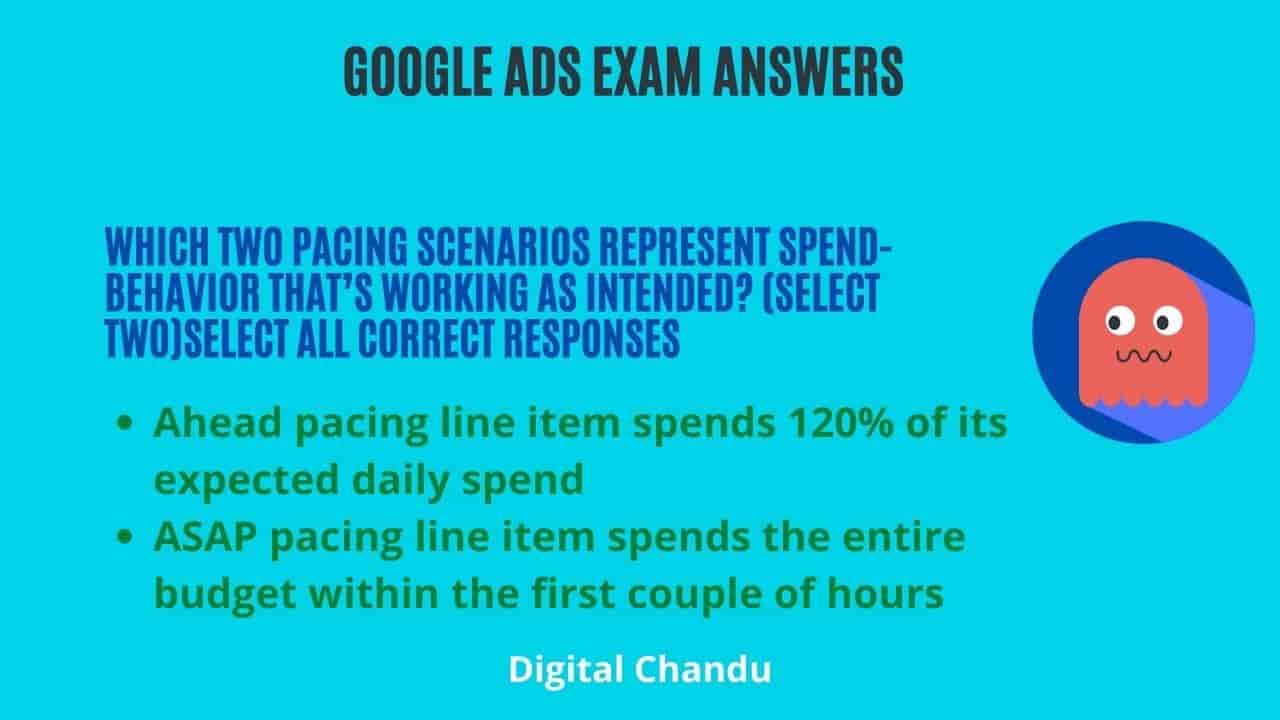 Which two pacing scenarios represent spend-behavior that’s working as intended? (select two)Select All Correct Responses